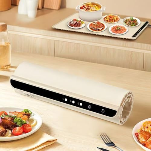 Warming Mat for Food – Foldable Silicone Electric Warming Tray with Adjustable Temperature, Auto Shut-Off, Full Surface Heating, Portable & Easy to Clean, Ideal for Buffets, Parties, Defrosting, White|B0D83NYKXW